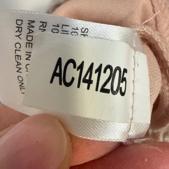 GIANNI BINl Rose Gold Sequin Wavy Lace Shift Dress Size L Cocktail Party - Picture 10 of 12